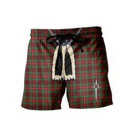 ScotsTee Shop Scottish Ainslie Ancient Men's Highland Kilt Sporran Tartan Shorts