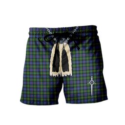 ScotsTee Shop Scottish Baillie Hunting Men's Highland Kilt Sporran Tartan Shorts
