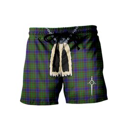 ScotsTee Shop Scottish Adam Men's Highland Kilt Sporran Tartan Shorts