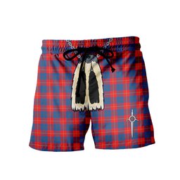 ScotsTee Shop Scottish Blane Men's Highland Kilt Sporran Tartan Shorts