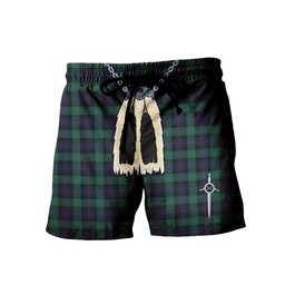 ScotsTee Shop Scottish Blair Modern Men's Highland Kilt Sporran Tartan Shorts