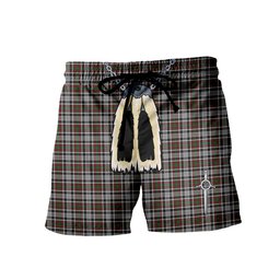 ScotsTee Shop Scottish Borthwick Dress Men's Highland Kilt Sporran Tartan Shorts