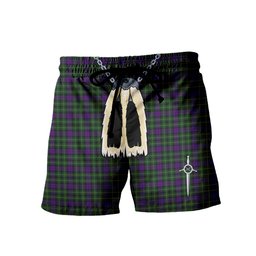 ScotsTee Shop Scottish Abercrombie Wilsons Men's Highland Kilt Sporran Tartan Shorts