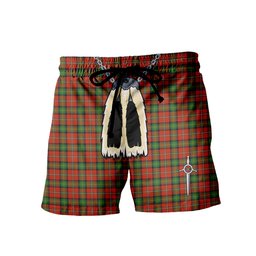 ScotsTee Shop Scottish Boyd Ancient Men's Highland Kilt Sporran Tartan Shorts