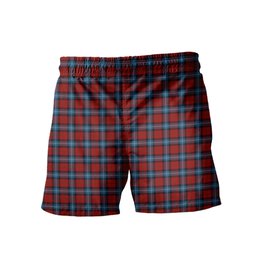ScotsTee Shop Scottish Baillie of Polkemmet Red Men's Highland Kilt Sporran Tartan Shorts