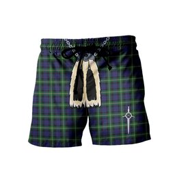 ScotsTee Shop Scottish Baillie of Polkemmet Men's Highland Kilt Sporran Tartan Shorts