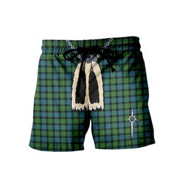 ScotsTee Shop Scottish Blair Ancient Men's Highland Kilt Sporran Tartan Shorts