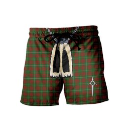 ScotsTee Shop Scottish Bruce Hunting Men's Highland Kilt Sporran Tartan Shorts