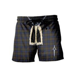 ScotsTee Shop Scottish Douglas Brown Men's Highland Kilt Sporran Tartan Shorts