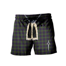 ScotsTee Shop Scottish Cunningham Hunting Men's Highland Kilt Sporran Tartan Shorts