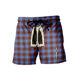 ScotsTee Shop Scottish Crichton Men's Highland Kilt Sporran Tartan Shorts