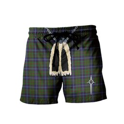 ScotsTee Shop Scottish Drennan Men's Highland Kilt Sporran Tartan Shorts