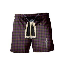 ScotsTee Shop Scottish Donald Modern Men's Highland Kilt Sporran Tartan Shorts