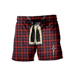 ScotsTee Shop Scottish Brown Modern Men's Highland Kilt Sporran Tartan Shorts