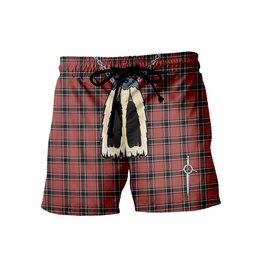 ScotsTee Shop Scottish Dunbar District Ancient Men's Highland Kilt Sporran Tartan Shorts