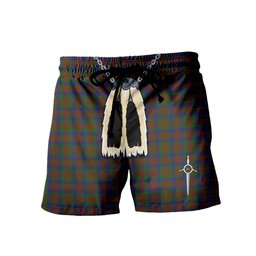 ScotsTee Shop Scottish Dogwood Men's Highland Kilt Sporran Tartan Shorts