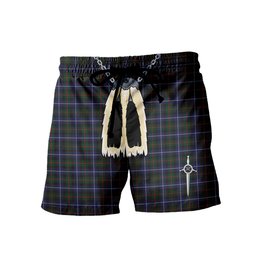 ScotsTee Shop Scottish Dalmeny 1 Men's Highland Kilt Sporran Tartan Shorts