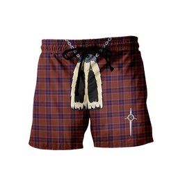 ScotsTee Shop Scottish Cameron of Locheil Original Men's Highland Kilt Sporran Tartan Shorts