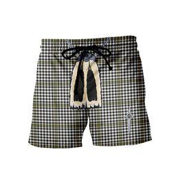 ScotsTee Shop Scottish Burns Check Modern Men's Highland Kilt Sporran Tartan Shorts
