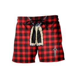 ScotsTee Shop Scottish Cunningham Modern Men's Highland Kilt Sporran Tartan Shorts