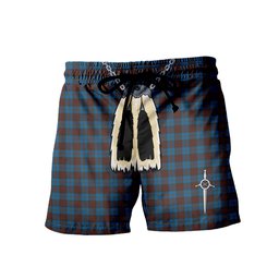 ScotsTee Shop Scottish Cameron Hunting Men's Highland Kilt Sporran Tartan Shorts