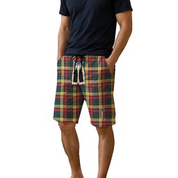 ScotsTee Shop Scottish Buchanan Men's Highland Kilt Sporran Tartan Shorts