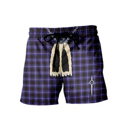 ScotsTee Shop Scottish Dunlop Modern Men's Highland Kilt Sporran Tartan Shorts
