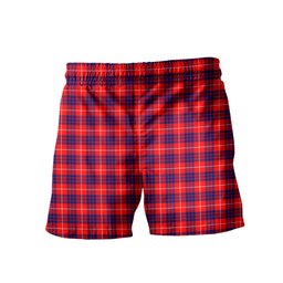 ScotsTee Shop Scottish Hamilton Modern Men's Highland Kilt Sporran Tartan Shorts