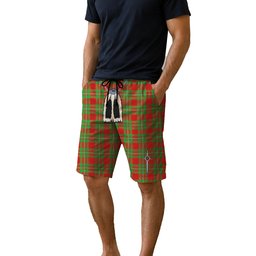 ScotsTee Shop Scottish Gregor Modern Men's Highland Kilt Sporran Tartan Shorts
