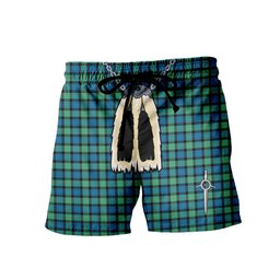 ScotsTee Shop Scottish Gunn Ancient Men's Highland Kilt Sporran Tartan Shorts