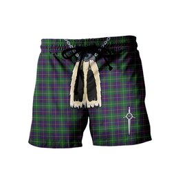 ScotsTee Shop Scottish Inglis Men's Highland Kilt Sporran Tartan Shorts