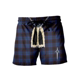 ScotsTee Shop Scottish Hume Men's Highland Kilt Sporran Tartan Shorts