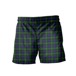 ScotsTee Shop Scottish Gordon Men's Highland Kilt Sporran Tartan Shorts