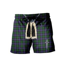 ScotsTee Shop Scottish Galbraith Men's Highland Kilt Sporran Tartan Shorts