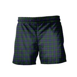 ScotsTee Shop Scottish Dundas Men's Highland Kilt Sporran Tartan Shorts