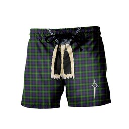 ScotsTee Shop Scottish Farquharson Men's Highland Kilt Sporran Tartan Shorts