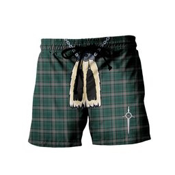 ScotsTee Shop Scottish Kelly of Sleat Hunting Men's Highland Kilt Sporran Tartan Shorts