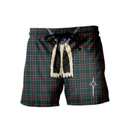 ScotsTee Shop Scottish Keith District Modern Men's Highland Kilt Sporran Tartan Shorts