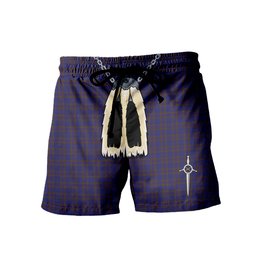ScotsTee Shop Scottish Elliot Men's Highland Kilt Sporran Tartan Shorts