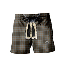 ScotsTee Shop Scottish Gordon Weathered Men's Highland Kilt Sporran Tartan Shorts