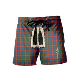 ScotsTee Shop Scottish Fraser of Lovat Ancient Men's Highland Kilt Sporran Tartan Shorts