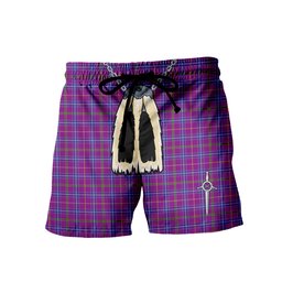 ScotsTee Shop Scottish Jackson Men's Highland Kilt Sporran Tartan Shorts