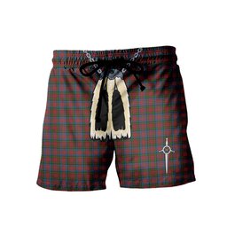 ScotsTee Shop Scottish Kidd Men's Highland Kilt Sporran Tartan Shorts
