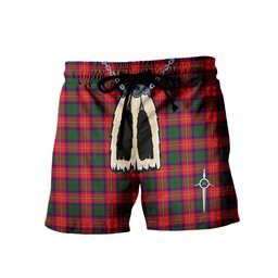 ScotsTee Shop Scottish Hopkirk Men's Highland Kilt Sporran Tartan Shorts