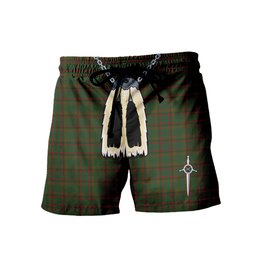 ScotsTee Shop Scottish MacCracken Hunting Men's Highland Kilt Sporran Tartan Shorts