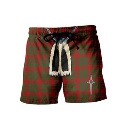 ScotsTee Shop Scottish MacKintosh Red Men's Highland Kilt Sporran Tartan Shorts