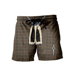 ScotsTee Shop Scottish MacKenzie Hunting Men's Highland Kilt Sporran Tartan Shorts
