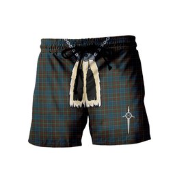 ScotsTee Shop Scottish MacConnell Men's Highland Kilt Sporran Tartan Shorts