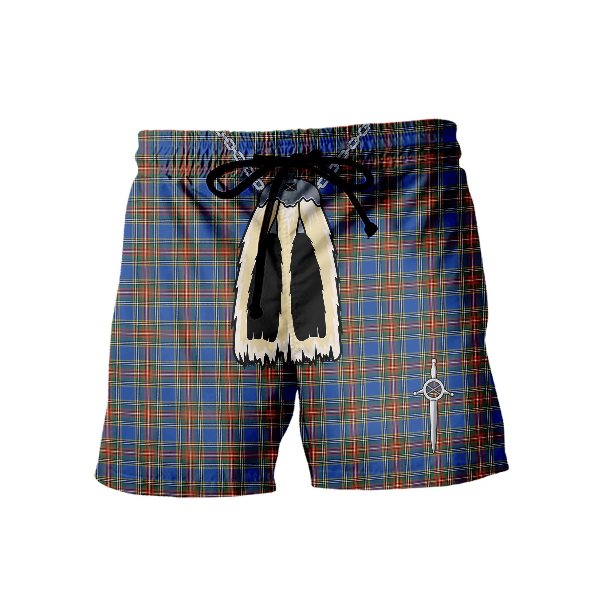 ScotsTee Shop Scottish MacBeth Ancient SC Men's Highland Kilt Sporran Tartan Shorts