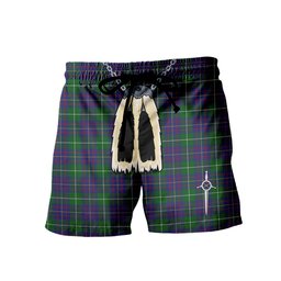 ScotsTee Shop Scottish MacIntyre Inglis Men's Highland Kilt Sporran Tartan Shorts